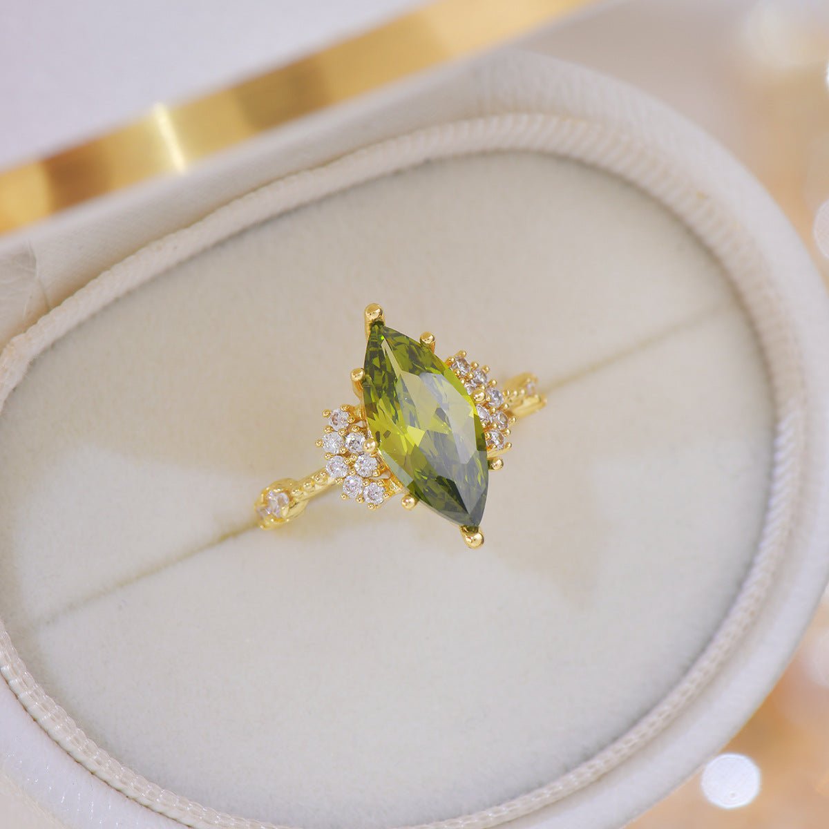 Marquise Peridot Ring