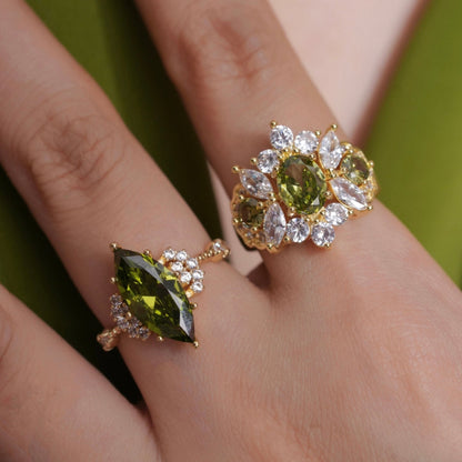 Marquise Peridot Ring