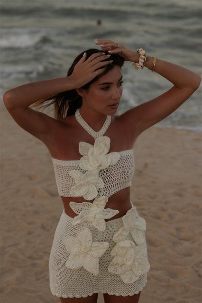 Martha Halter Knitted Mini Dress