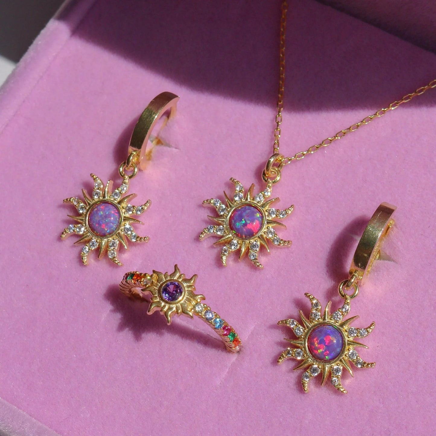 Aariyah Opal Zirconia Pendant Necklace
