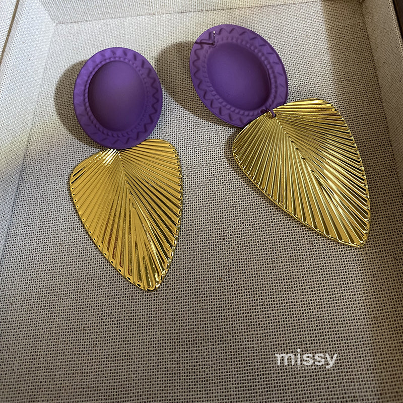 Auri Gilded Leaf Drop Earrings