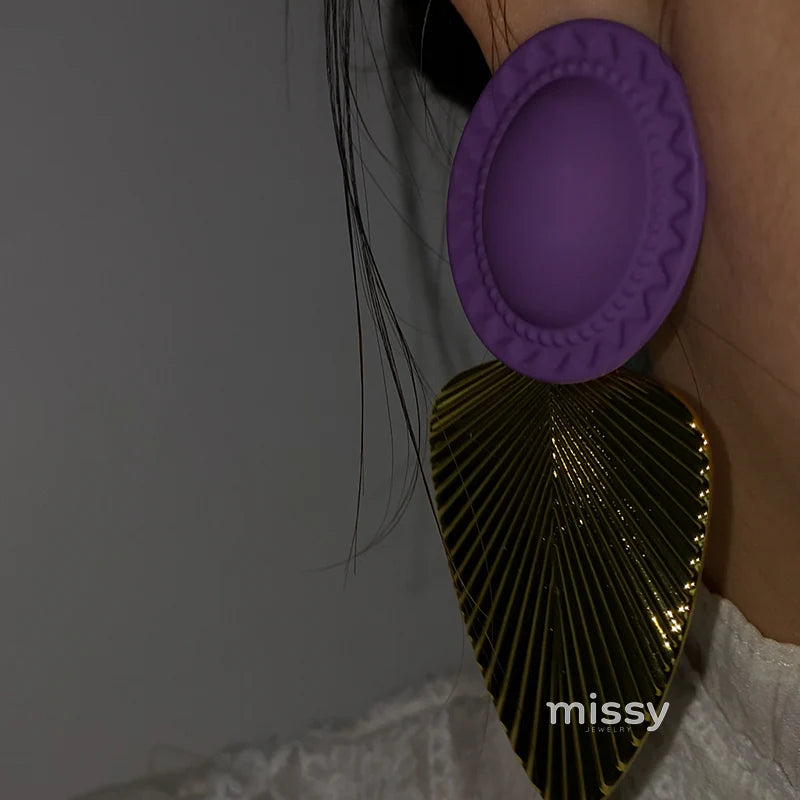 Auri Gilded Leaf Drop Earrings
