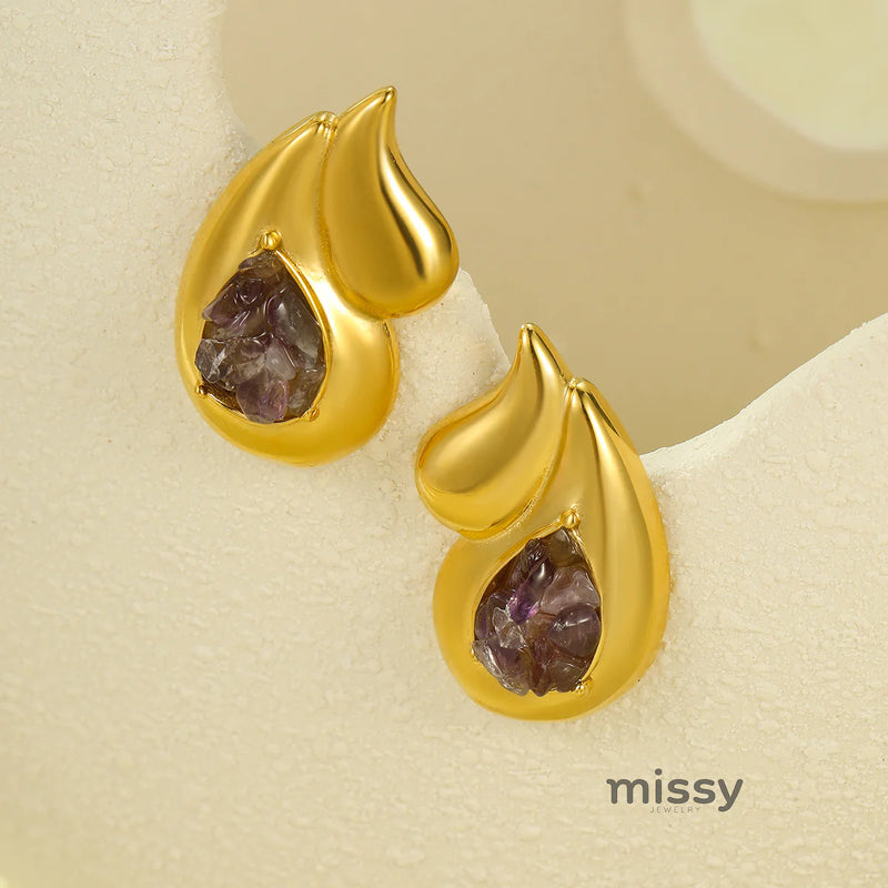 Clarice Natural Stone Dangle Earrings