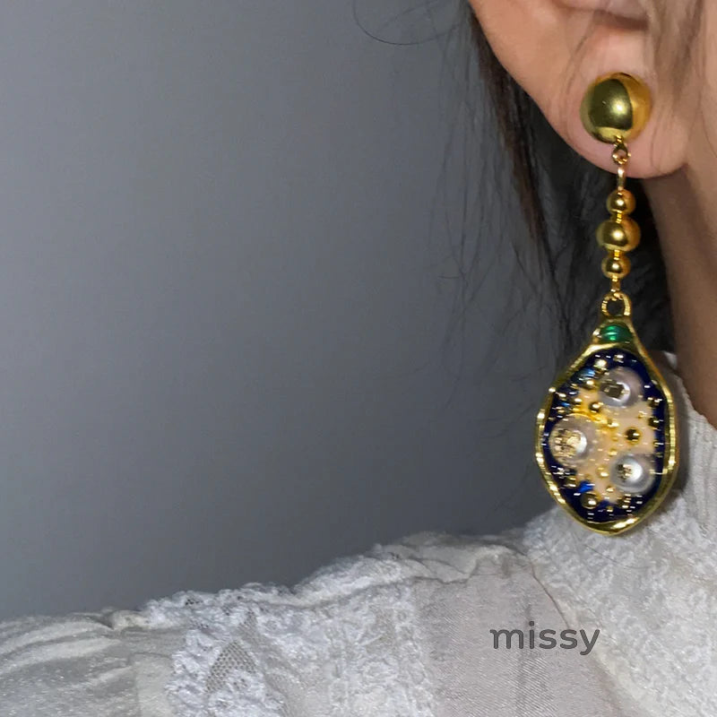Dream Blue Chinoiserie Earrings