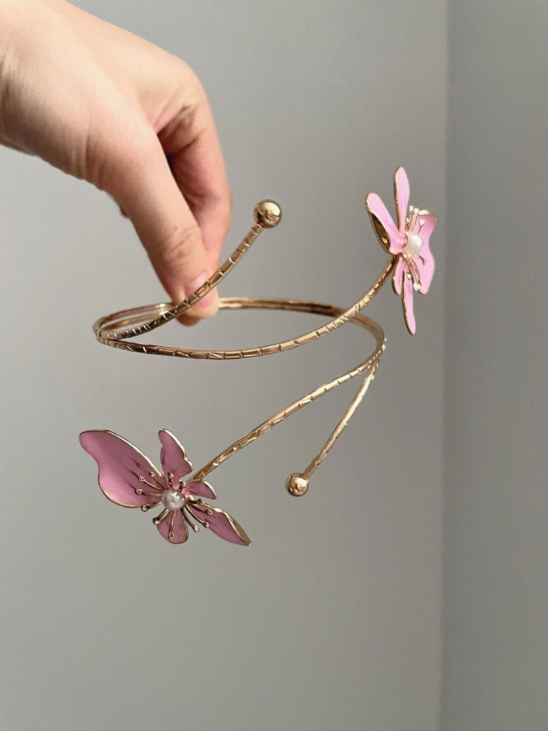 Enamel Open Cuff Bracelet