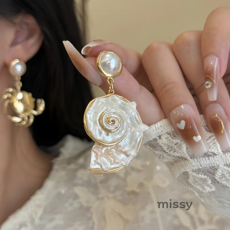 Isabella Asymmetric Ocean Earrings