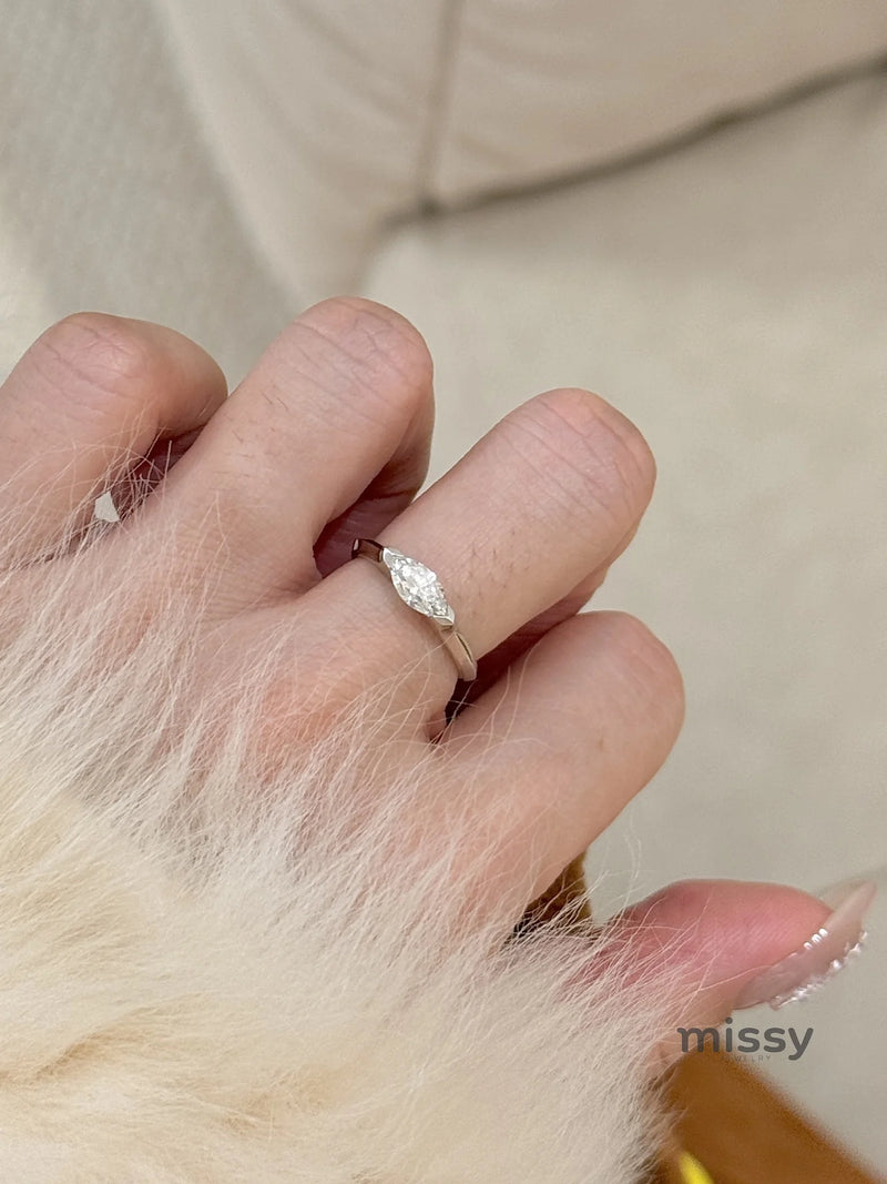 Leilanie Zircon Marquise Ring