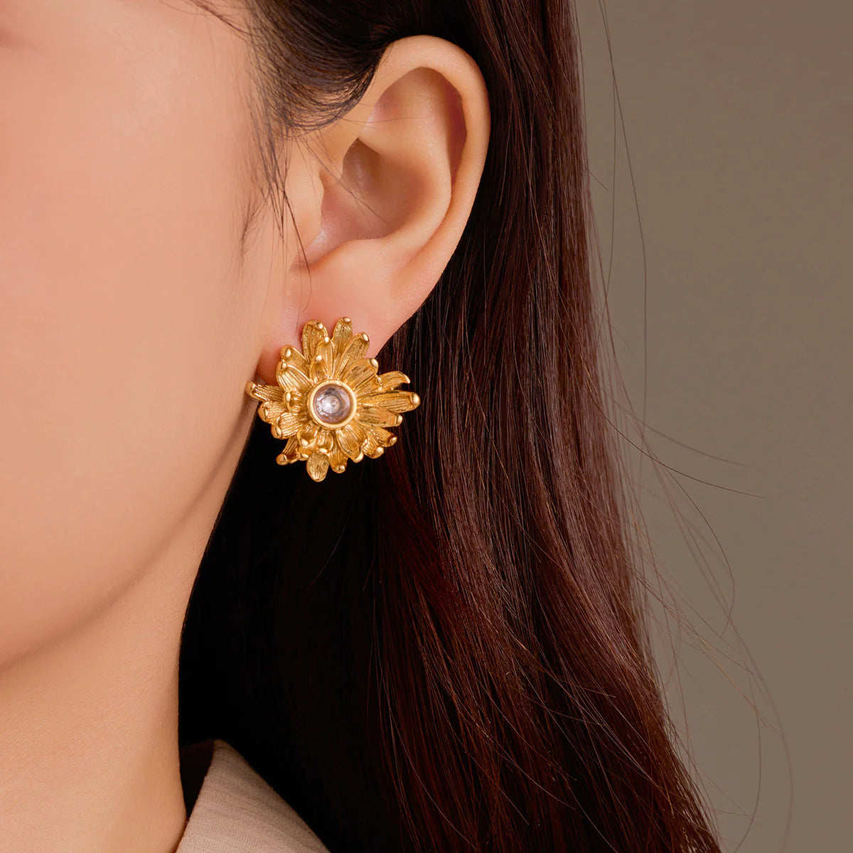 Meghan Asymmetrical Petal Earrings