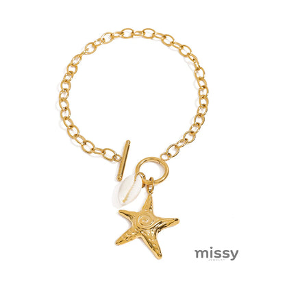 Zyla Shell Charm Jewelry Set
