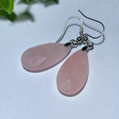 Mixed Crystal Faceted Spiritual Earrings 1 Inch Balance