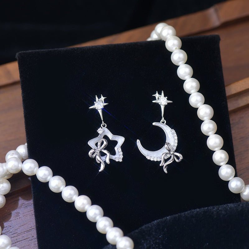 Moon Star Bow Earrings