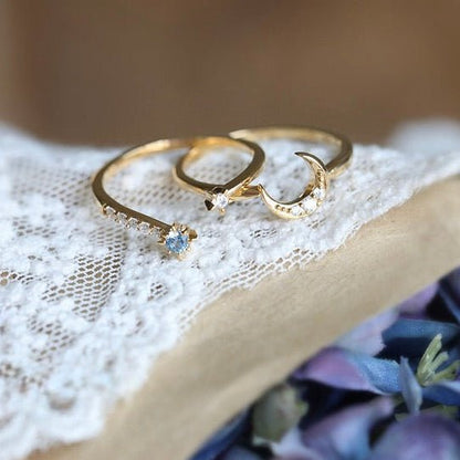 Moon Star Sonata Ring Set