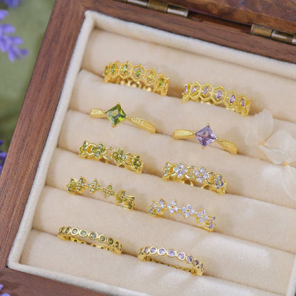 Moonlit Blossom Band Ring