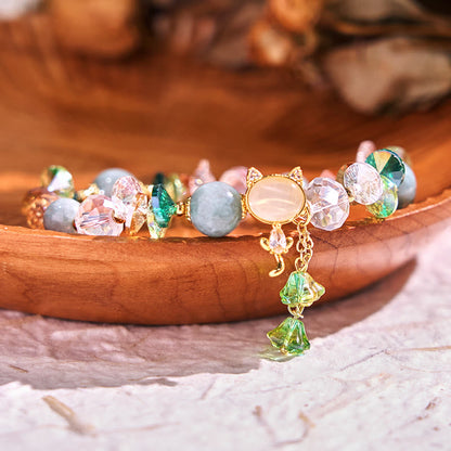 Multi Crystal Cat Balance Bracelet
