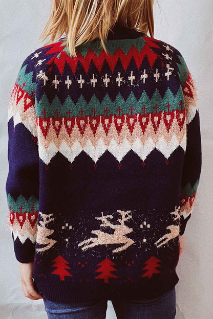 Drop Shoulder Crew Neck Long Sleeve Sweater