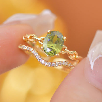 Nicola Peridot Ring