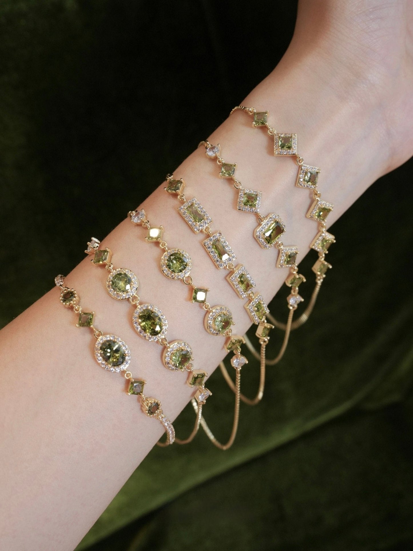 Ophelia Bracelet in Green