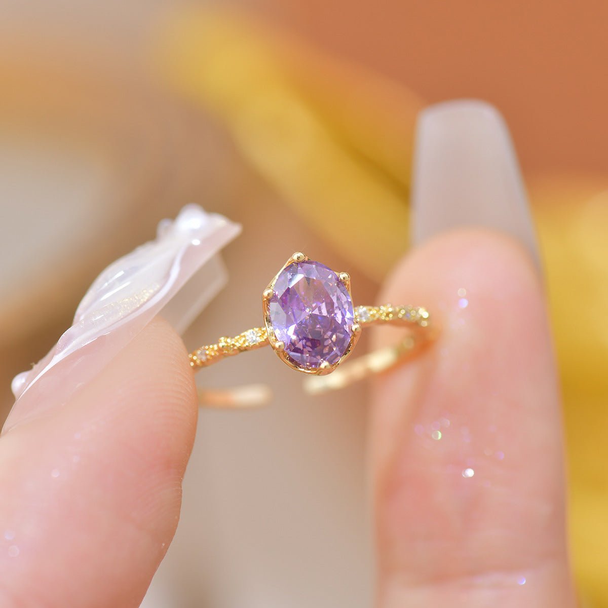 Oval Amethyst Ring