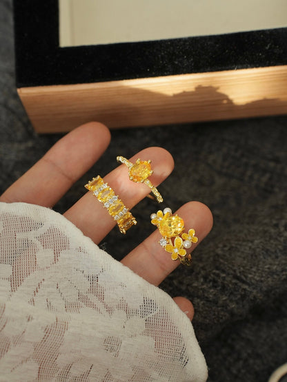 Oval Citrine Ring