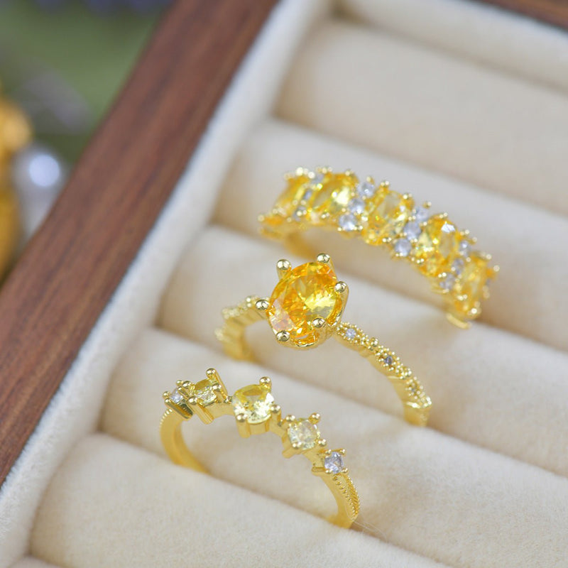 Oval Citrine Ring