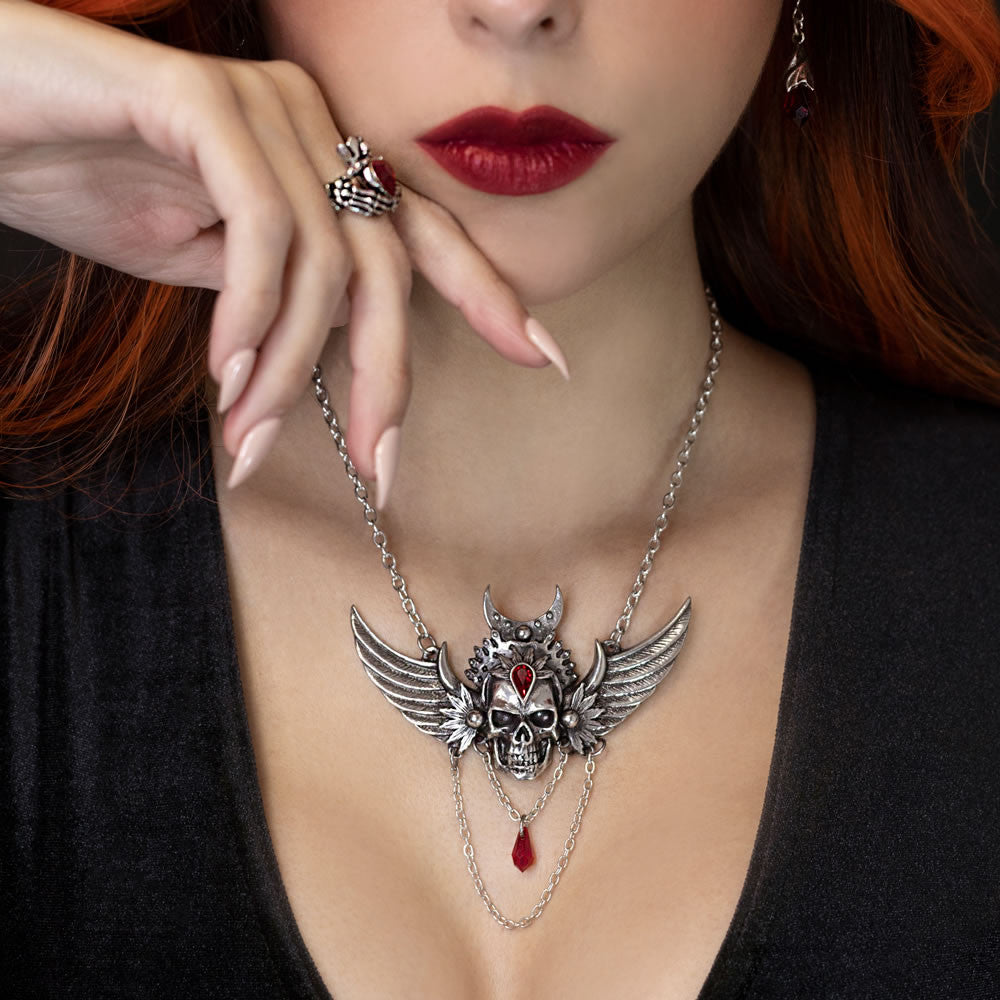 Immortal Ayesha Skull Necklace by Alchemy Gothic