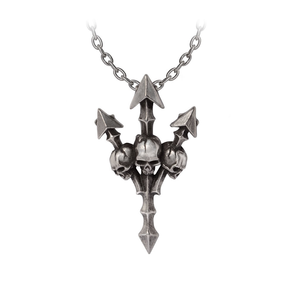 Deadly Trident Pendant Necklace by Alchemy Gothic