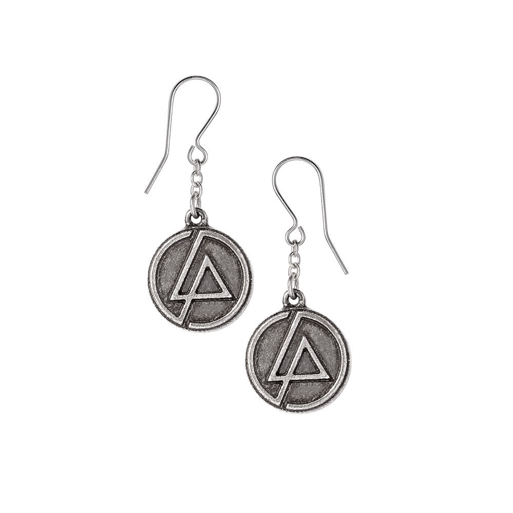 Linkin Park Lp Circle Logo Dropper Earrings by Alchemy Gothic