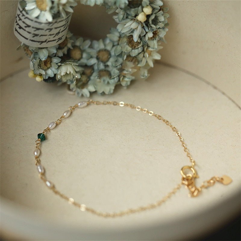 Emerald Pearl Bracelet - Sharon