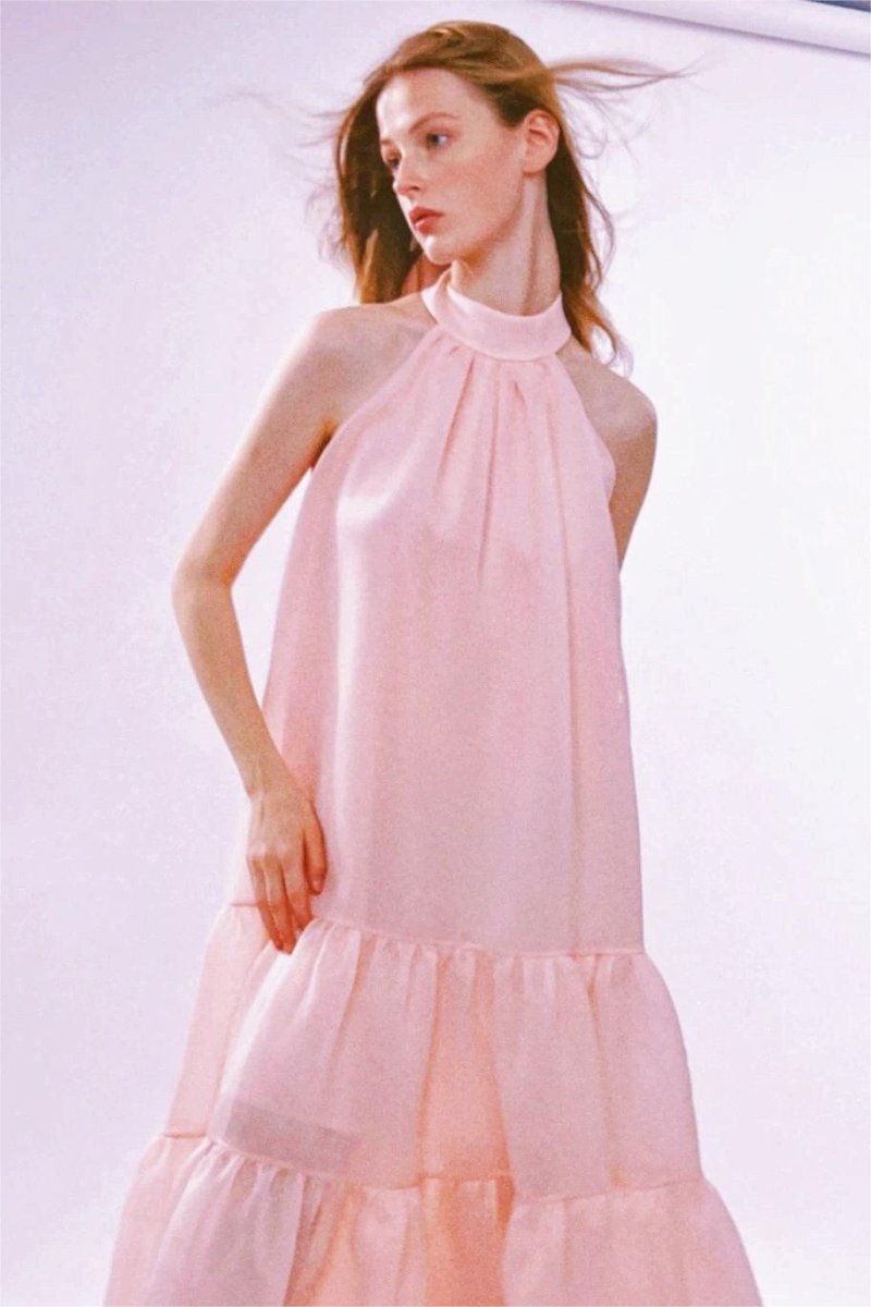 Phoebe Bowknot A-line Tiered Maxi Dress
