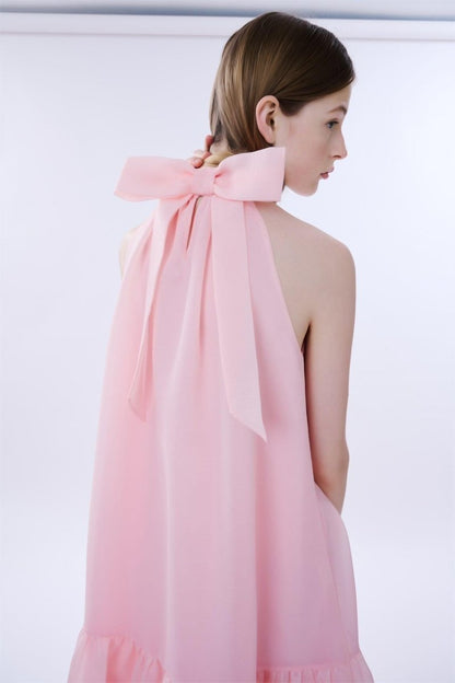 Phoebe Bowknot A-line Tiered Maxi Dress