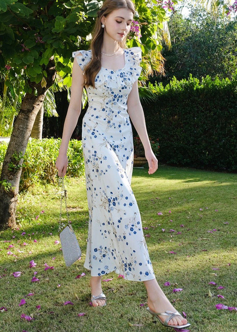 Camellia Bloom - Ruffled Maxi Dress