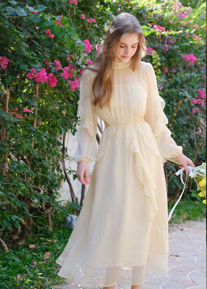 Butterlight - Sheer Ruffle Maxi Dress