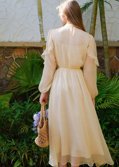 Butterlight - Sheer Ruffle Maxi Dress