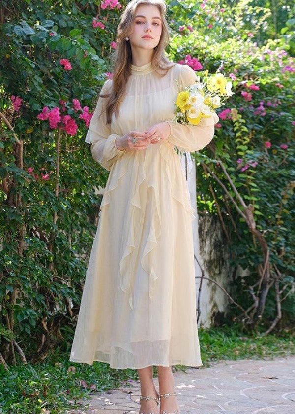 Butterlight - Sheer Ruffle Maxi Dress