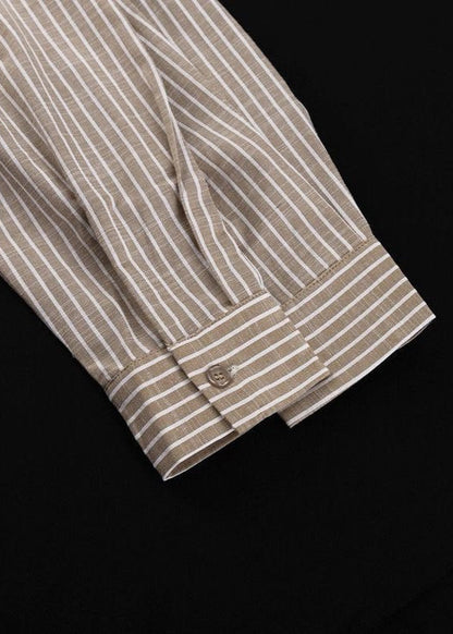 Brera - Striped Tie-waist Shirt Blouse