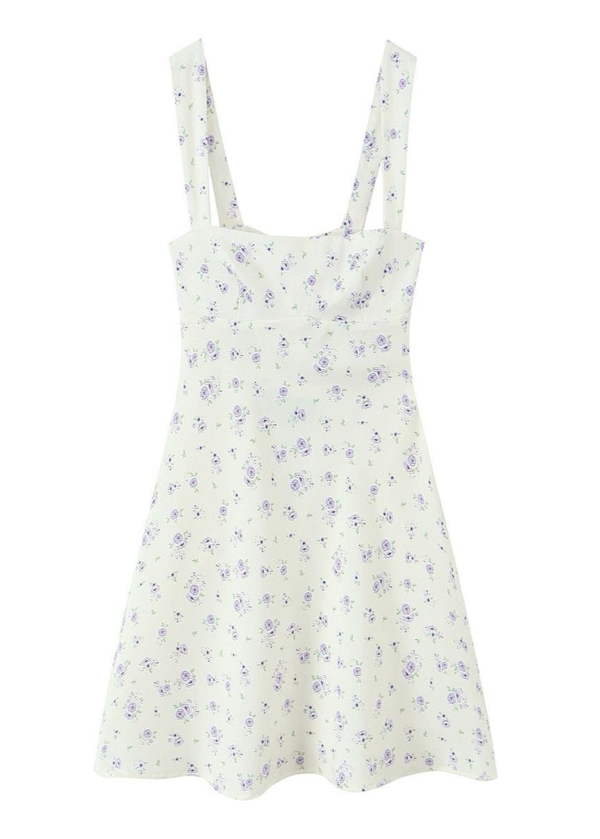 Lavender Bloom - Bow Back Mini Dress