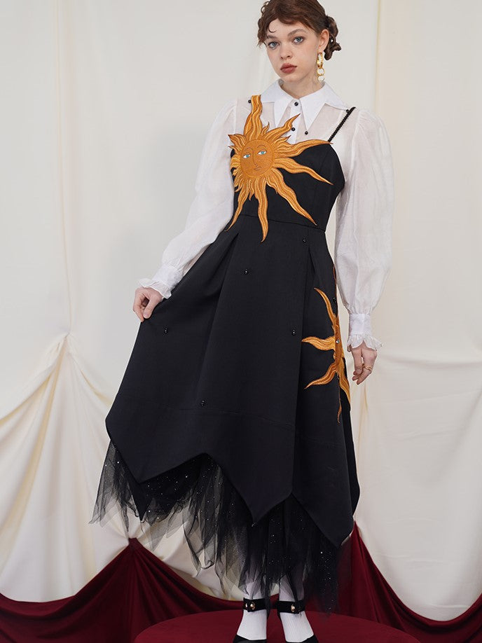 Twilight Sun Embroidered Dress
