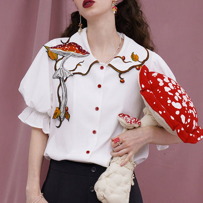 Magical Mushroom Meadow Blouse
