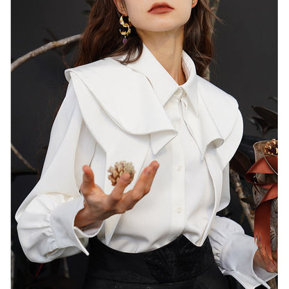 Fox Charm Ruffle Blouse