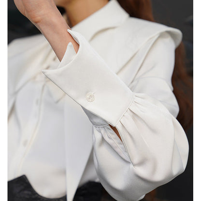 Fox Charm Ruffle Blouse