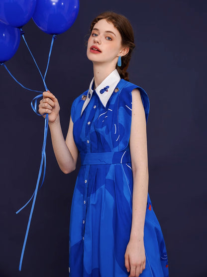 Whimsical Blue Bird Dress
