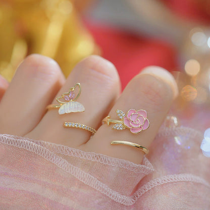 Chrissy Pink Butterfly Ring