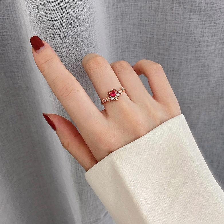 Layla Pink Heart Ring
