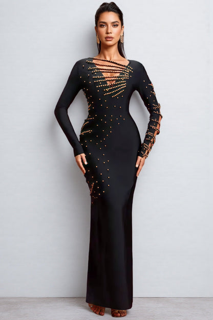 Astred Beadwork Bandage Maxi Dress