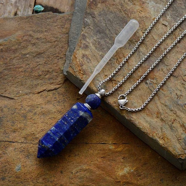Crystal Perfume Bottle Necklace