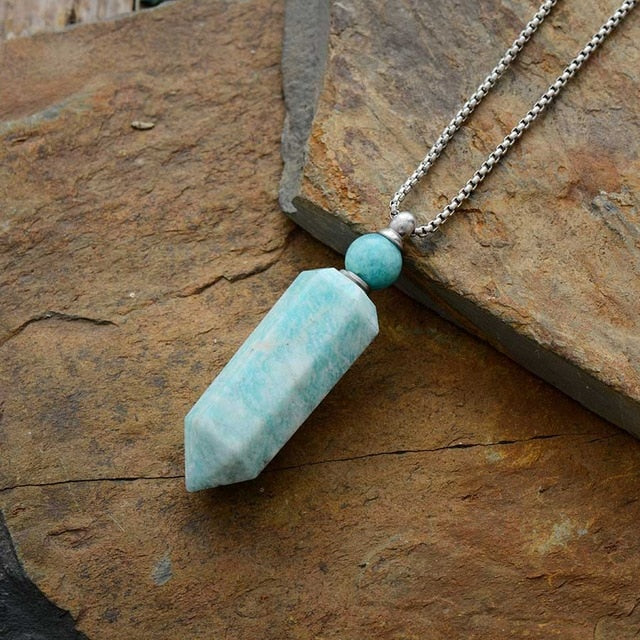 Crystal Perfume Bottle Necklace