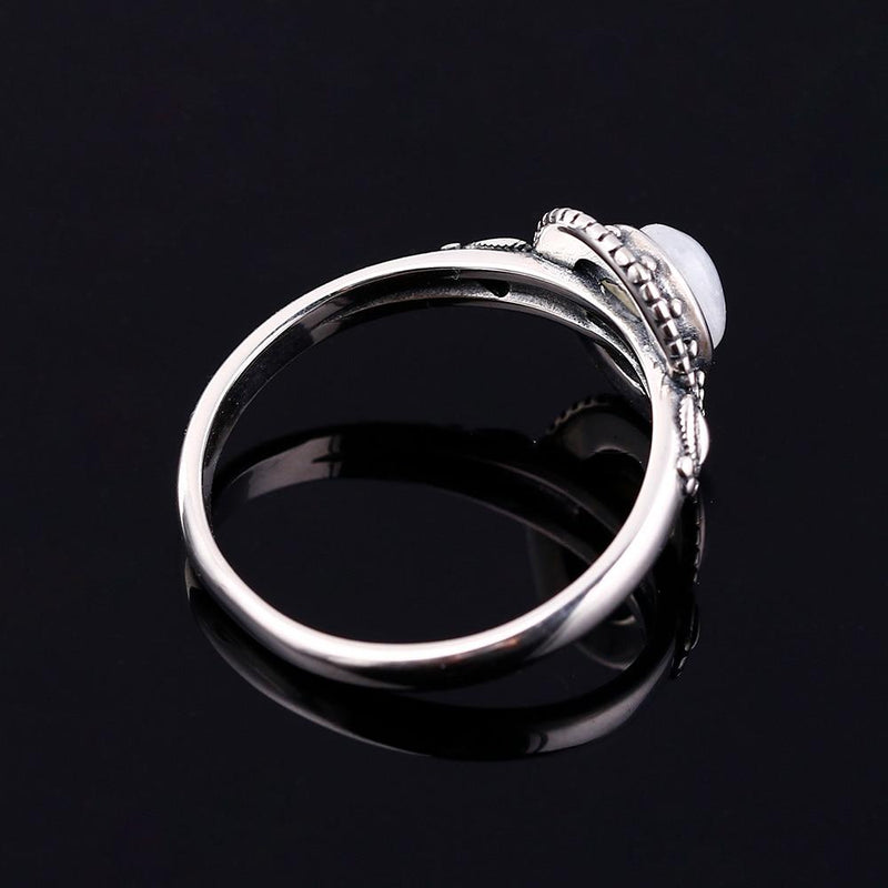 Moonstone Sweetheart Silver Ring
