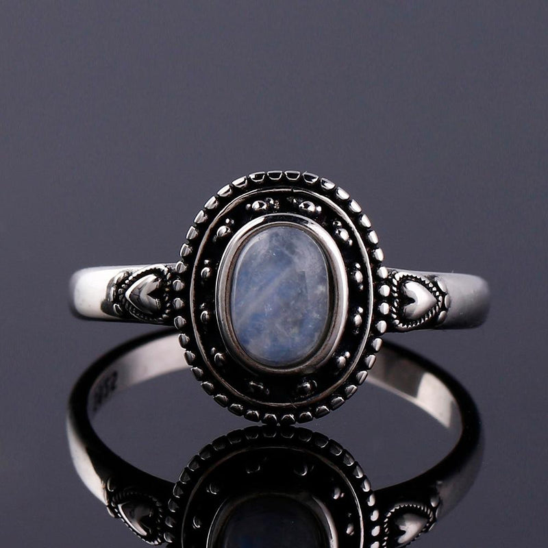 Moonstone Sweetheart Silver Ring