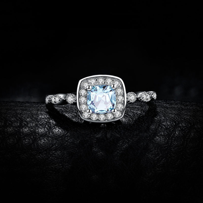 Majestic Blue Topaz Silver Ring