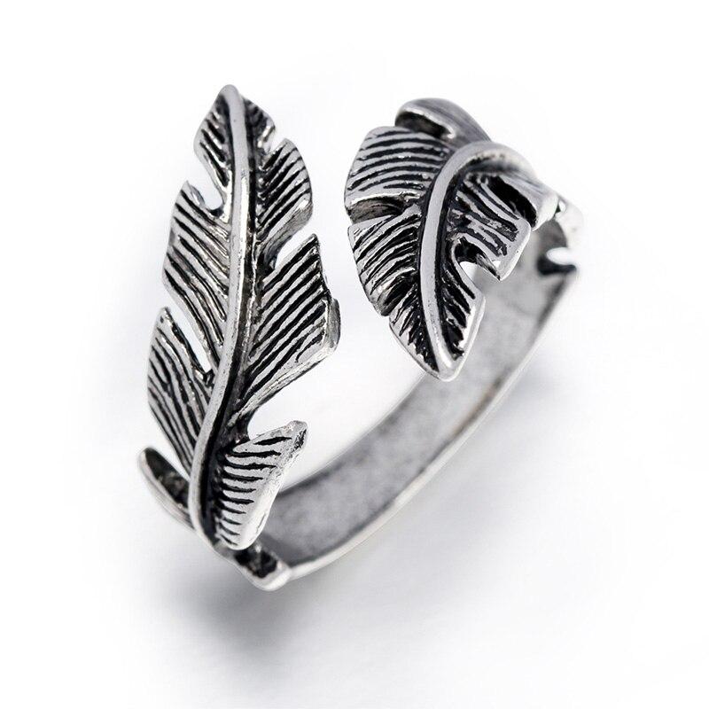 Feather Titanium Steel Wrap Ring